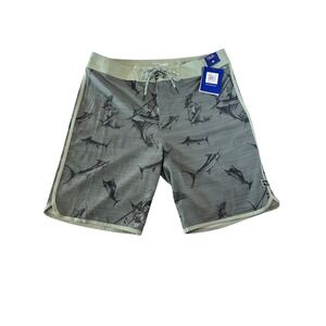 Huk Performance Fishing Mermaid Board Shorts Swim Trunks Beach Surfing Resort 34